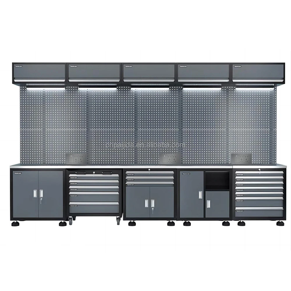 Garage Storage Cabinet System With Perforated Back Panel Industrial Tool Cabinet With Multiple Drawers And WorkbenchATV&UTV
Garage Storage Cabinet System With Perforated Back Panel Industrial Tool Cabinet With Multiple Drawers And WorkbenchATV&UTV