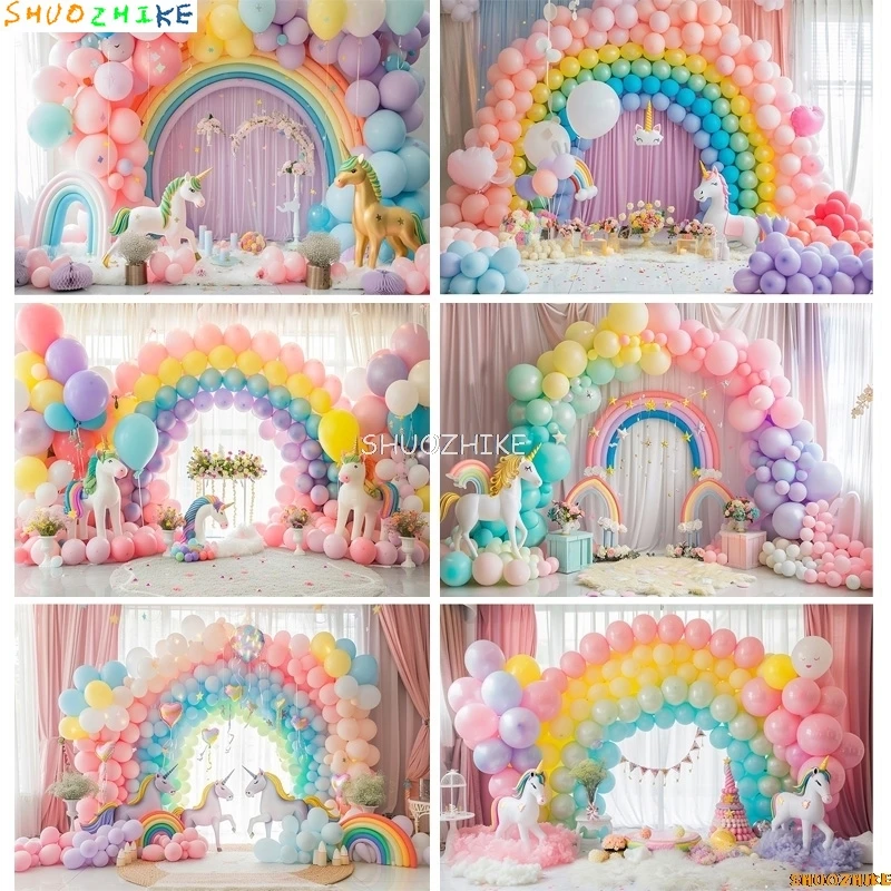 Rainbow Arch Balloons Unicorns Photography Backdrops Props Baby Newborn Birthday Party Decoration Background RA-02
Rainbow Arch Balloons Unicorns Photography Backdrops Props Baby Newborn Birthday Party Decoration Background RA-02