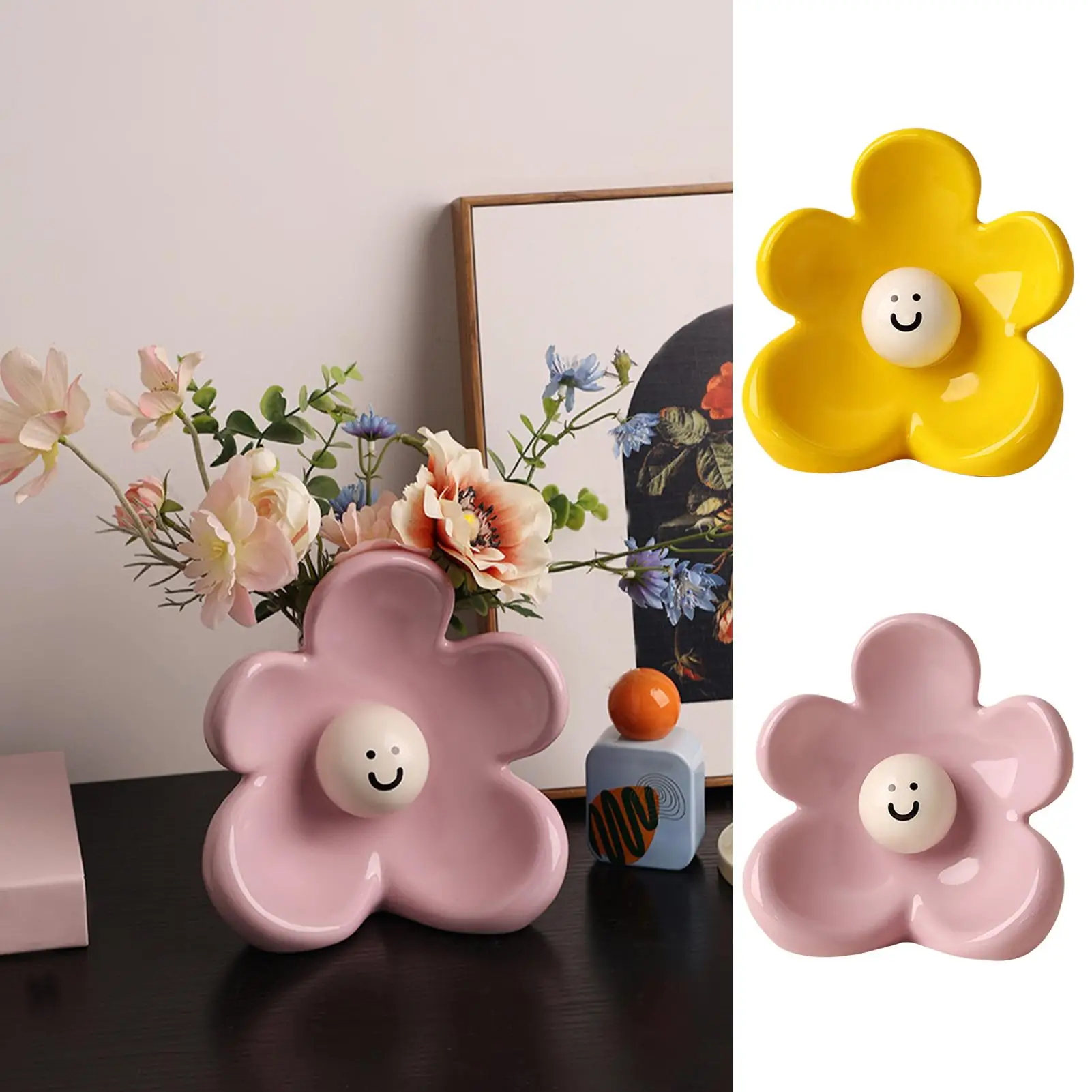 cute style vase creative decoration Flower smiley face ceramic vase Effectively enhance the sense of room layering home decor 
cute style vase creative decoration Flower smiley face ceramic vase Effectively enhance the sense of room layering home decor