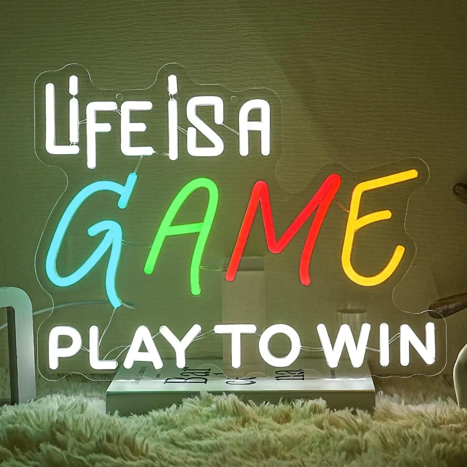 Life Is A Game Play To Win Neon Sign USB Dimmable LED Light for Boys Bedroom Game Room Video Game Themed Wall Art Decor Gifts
Life Is A Game Play To Win Neon Sign USB Dimmable LED Light for Boys Bedroom Game Room Video Game Themed Wall Art Decor Gifts
