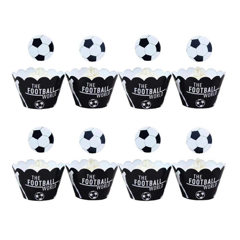 48Pcs Football Party Cake Toppers Soccer Pattern Creative Cake Wrappers for Birthday Decoration Cupcake Supplies
48Pcs Football Party Cake Toppers Soccer Pattern Creative Cake Wrappers for Birthday Decoration Cupcake Supplies