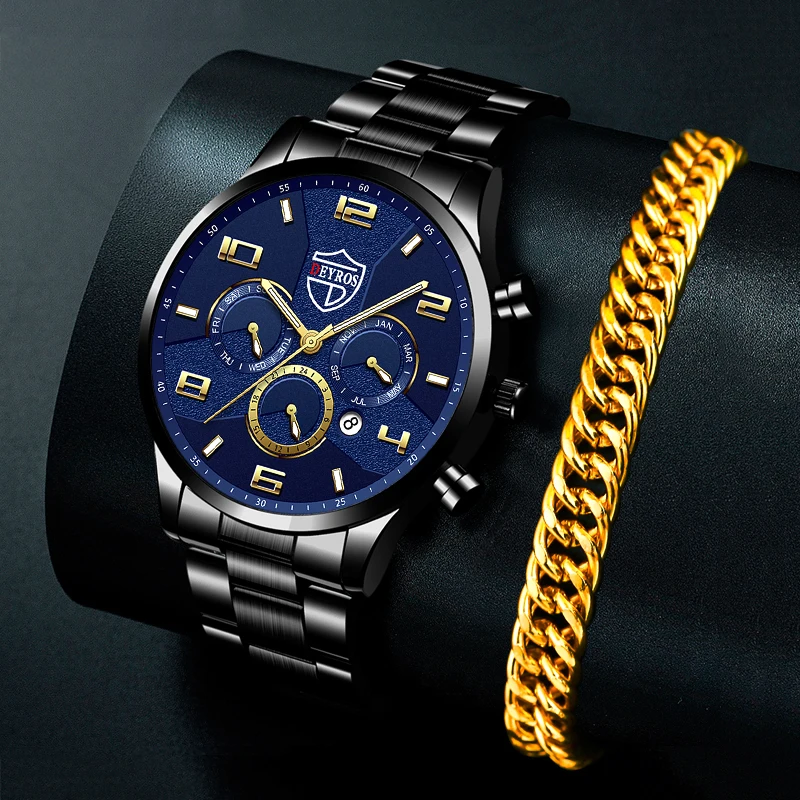 Fashion Men's Watches Stainless Steel Analog Quartz Watch 2023 Men Luxury Business Calendar Date Luminous Clock Bracelet Set
Fashion Men's Watches Stainless Steel Analog Quartz Watch 2023 Men Luxury Business Calendar Date Luminous Clock Bracelet Set
