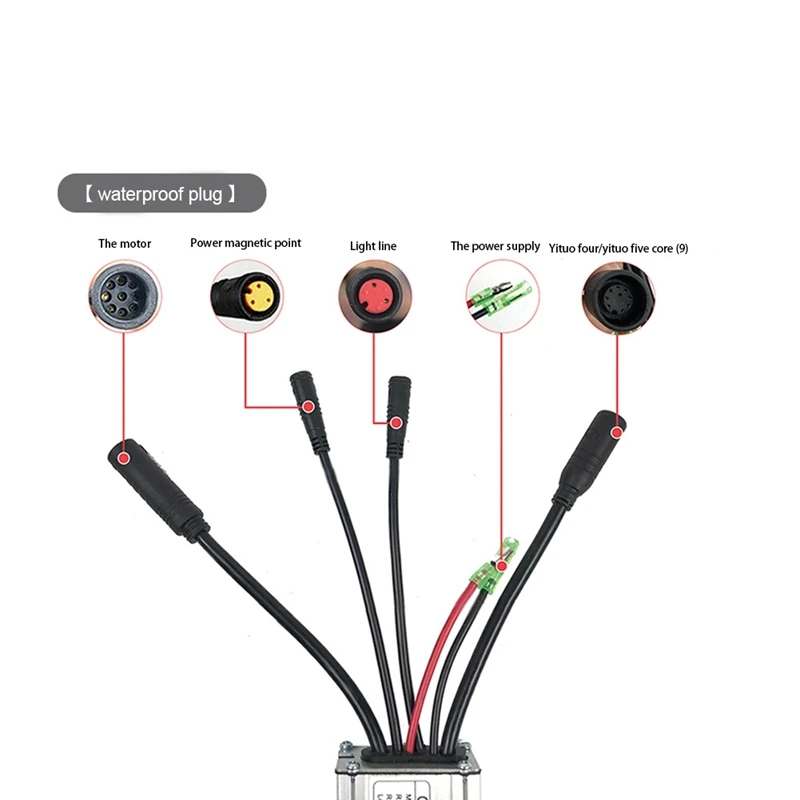 ABKG Pro E-Bike Controller 36V / 48V 9 Tubes 15A Waterproof Connector Controller for 36V / 48V 250W Brushless Motor
ABKG Pro E-Bike Controller 36V / 48V 9 Tubes 15A Waterproof Connector Controller for 36V / 48V 250W Brushless Motor