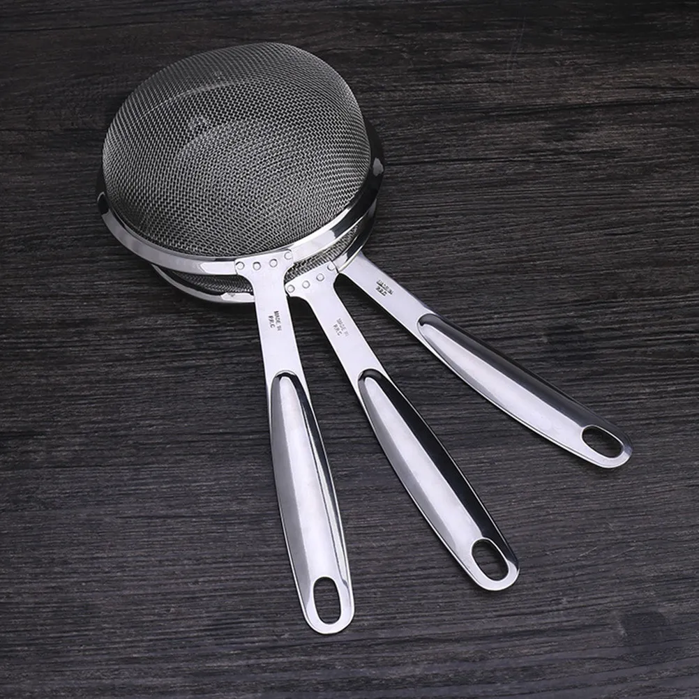 3Pcs Stainless Steel Mesh Flour Sifter Colander Rust Resistant Handheld Fine Mesh Strainer for Baking Cooking Powder Kitchen
3Pcs Stainless Steel Mesh Flour Sifter Colander Rust Resistant Handheld Fine Mesh Strainer for Baking Cooking Powder Kitchen