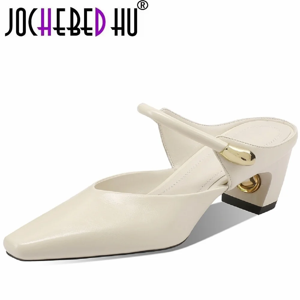 【JOCHEBED HU】Новые летние женские туфли ручной работы из натуральной кожи с квадратным носком, на среднем каблуке, мягкие и удобные, с ремешком на пятке, неглубокие, размеры 33-43
【JOCHEBED HU】Новые летние женские туфли ручной работы из натуральной кожи с квадратным носком, на среднем каблуке, мягкие и удобные, с ремешком на пятке, неглубокие, размеры 33-43