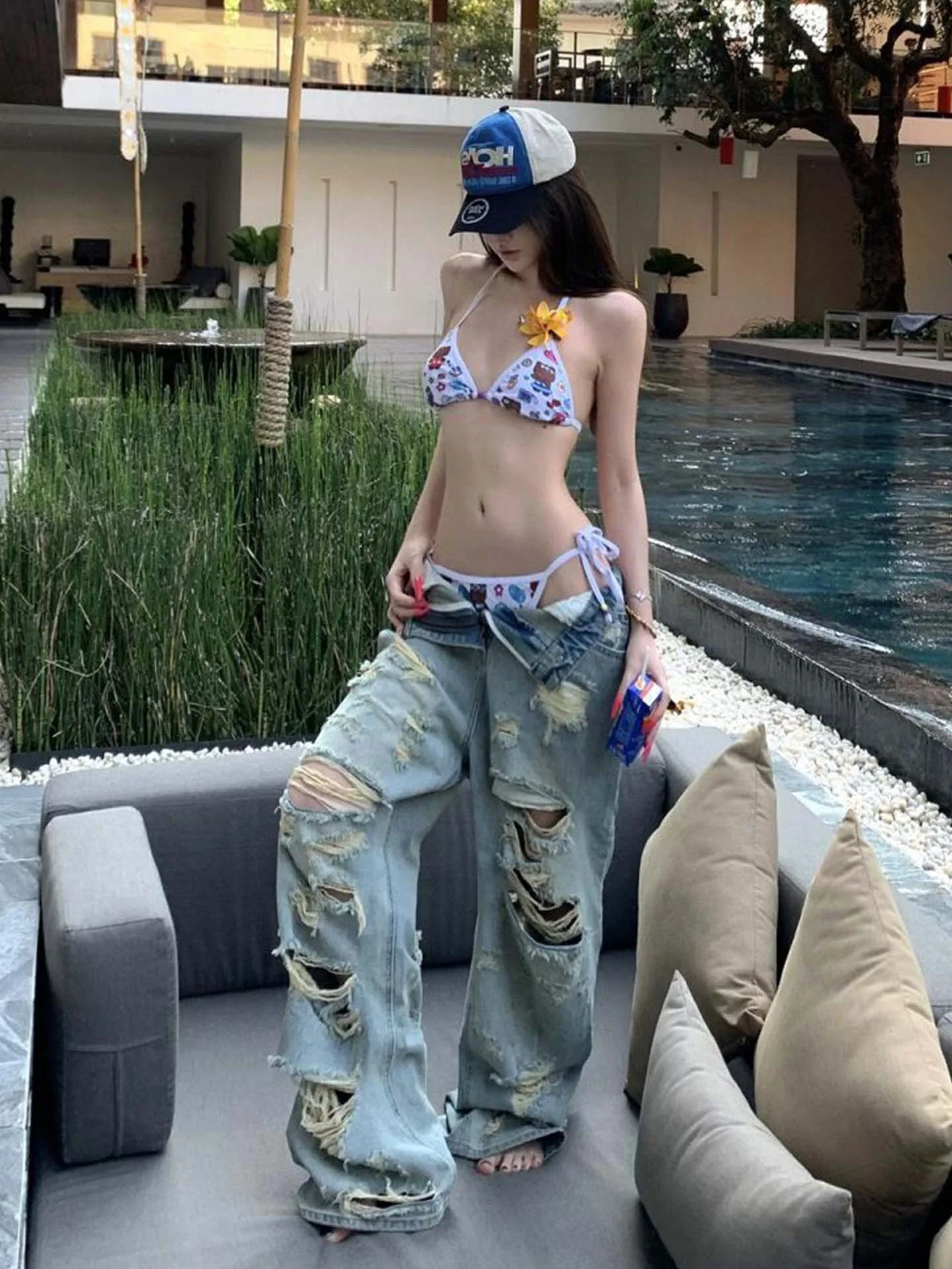 Retro American Distred Wide Leg Denim Jeans Women's High Waist Long Pants Casual Straight Leg Bootcut Jeans Summer Faion
Retro American Distred Wide Leg Denim Jeans Women's High Waist Long Pants Casual Straight Leg Bootcut Jeans Summer Faion