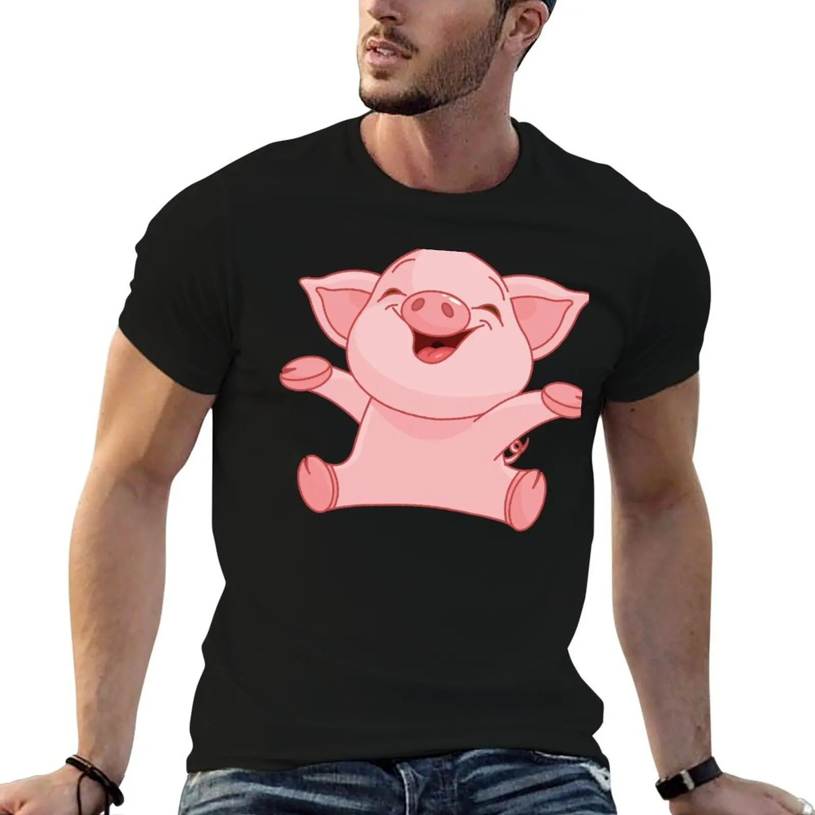 Cute Piglet Illustration - Pink Pig Cartoon T-Shirt t shirt personalised t shirt custom print T-Shirt
Cute Piglet Illustration - Pink Pig Cartoon T-Shirt t shirt personalised t shirt custom print T-Shirt