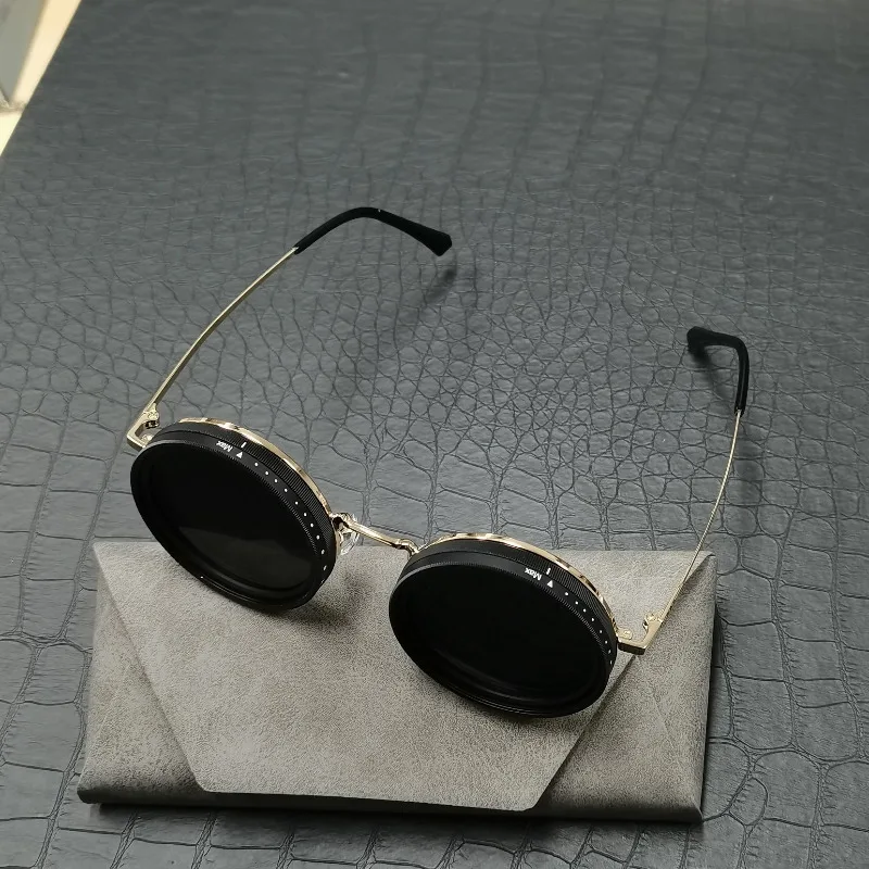 Trendy ND Gold Frame 9-speed Adjustable Dimming Sunglasses Personality Handmade Round Men Outdoors Fishing Filter Glasses UV400
Trendy ND Gold Frame 9-speed Adjustable Dimming Sunglasses Personality Handmade Round Men Outdoors Fishing Filter Glasses UV400