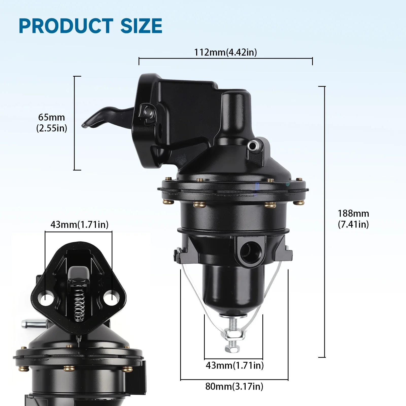 42725A3 18-7282 New Mechanical Fuel Pump For Mercury Marin MerCruiser OMC Volvo Penta Engine 2.5L 3.0L OEM 8M0073435 3854858
42725A3 18-7282 New Mechanical Fuel Pump For Mercury Marin MerCruiser OMC Volvo Penta Engine 2.5L 3.0L OEM 8M0073435 3854858