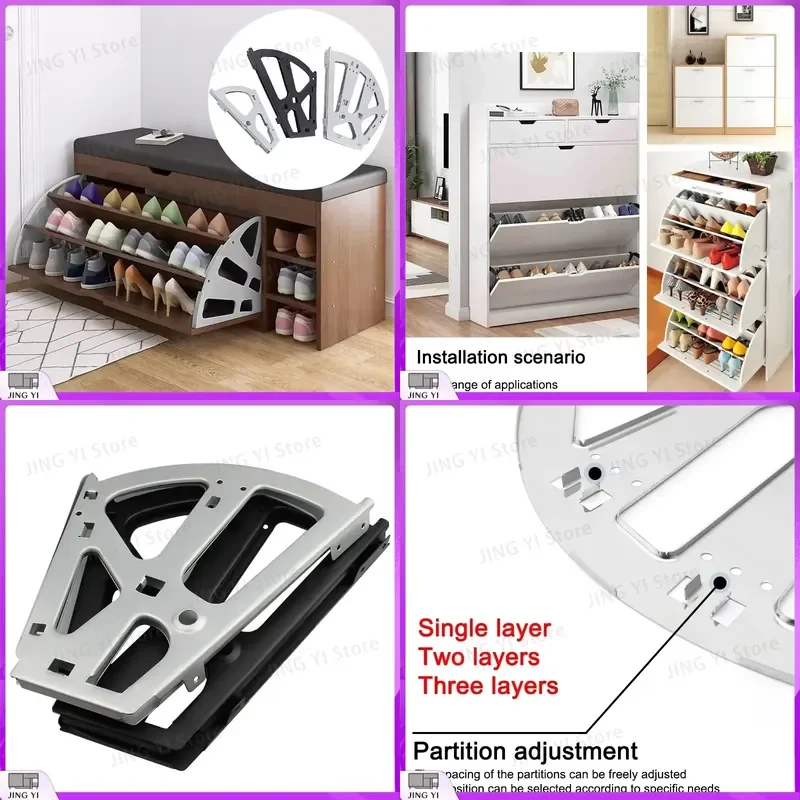 2PCS Stainless Steel Foldable Shoe Drawer Cabinet Hinge Rack 3 Layer Metal Shelf Fitting for Shoe Storage Organizer Home
2PCS Stainless Steel Foldable Shoe Drawer Cabinet Hinge Rack 3 Layer Metal Shelf Fitting for Shoe Storage Organizer Home