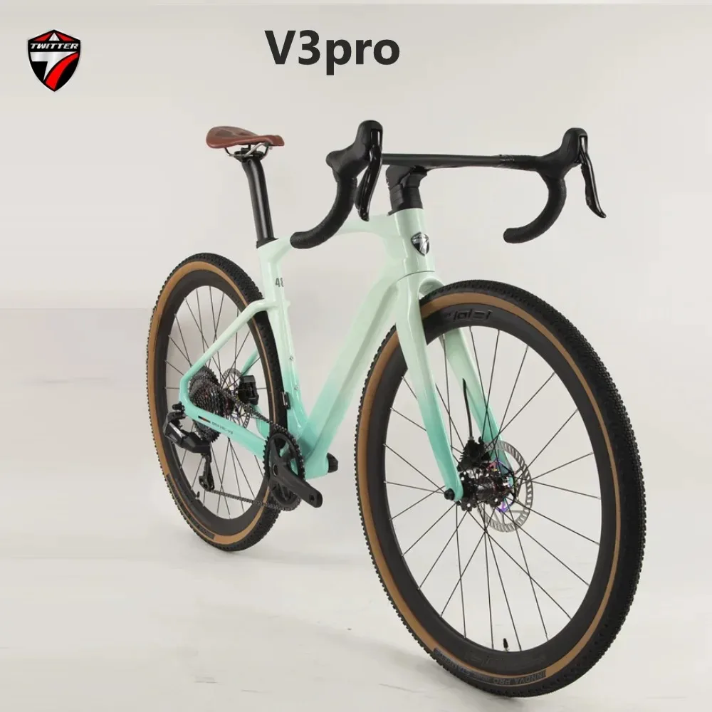 TWITTER 2025 GRAVEL V3 GEX-13 Электронная трансмиссия T900 Шоссейный велосипед из углеродного волокна Гидравлический дисковый тормоз Eenwaka Klik Bicycle
TWITTER 2025 GRAVEL V3 GEX-13 Электронная трансмиссия T900 Шоссейный велосипед из углеродного волокна Гидравлический дисковый тормоз Eenwaka Klik Bicycle