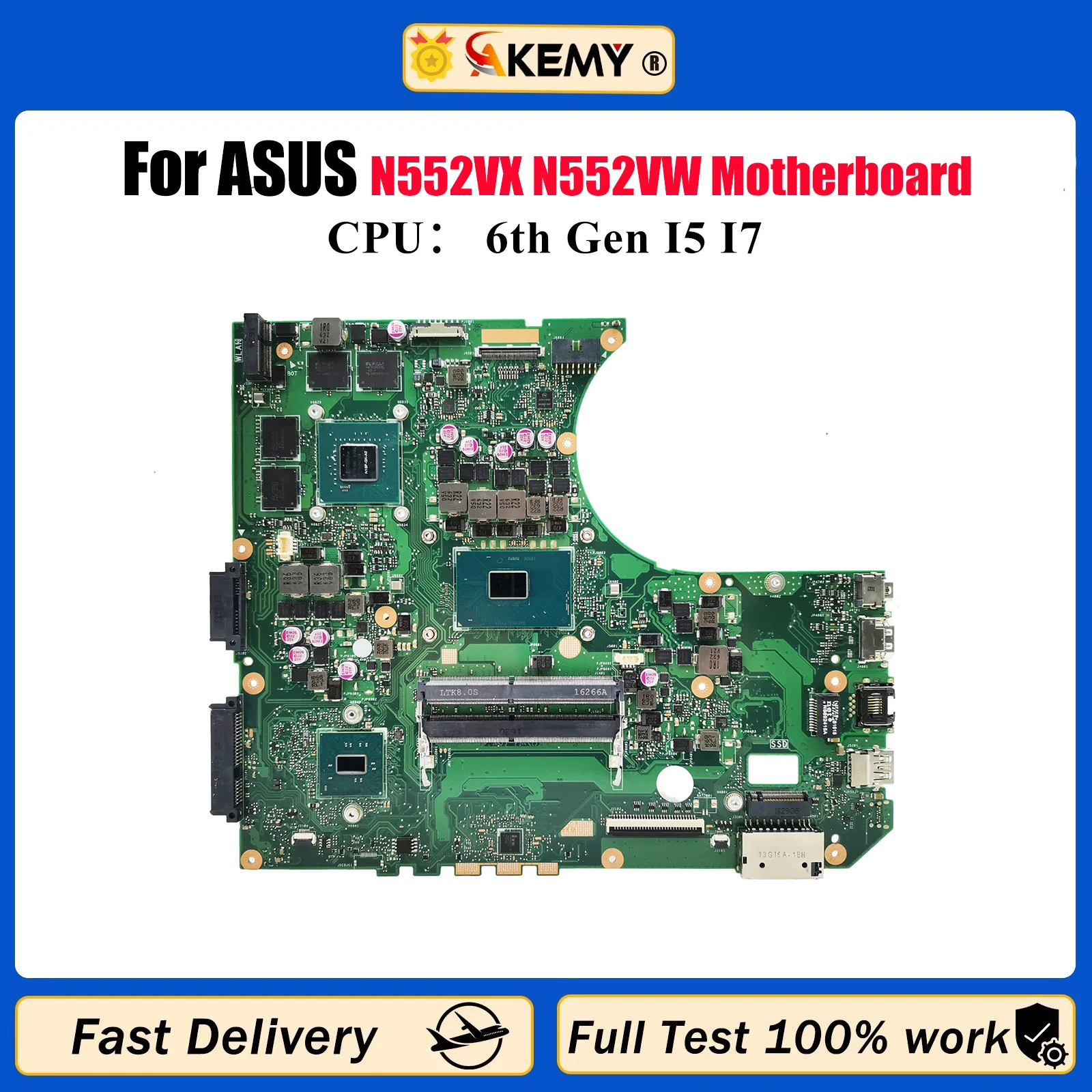 N552VW Материнская плата для ноутбука ASUS ROG N552V N552VX N552VW Материнская плата для ноутбука с процессором I5 I7 100% тестирование ОК быстрая доставка stk
N552VW Материнская плата для ноутбука ASUS ROG N552V N552VX N552VW Материнская плата для ноутбука с процессором I5 I7 100% тестирование ОК быстрая доставка stk