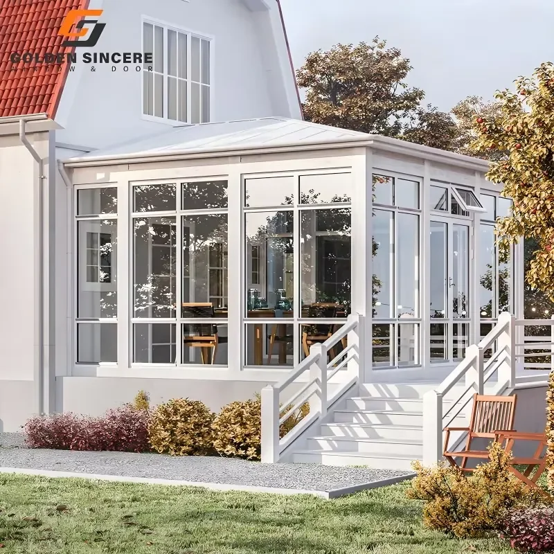 GS Swing Door Glass Room with Mosquito Screen for Backyard Lounge Area
GS Swing Door Glass Room with Mosquito Screen for Backyard Lounge Area