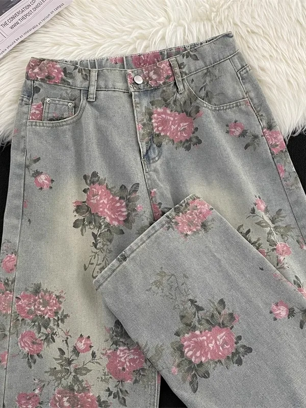 Мужские джинсы свободного кроя с принтом роз, широкие, слегка расклешенные, в американском ретро-стиле, однотонные, молодежные, осенние
Мужские джинсы свободного кроя с принтом роз, широкие, слегка расклешенные, в американском ретро-стиле, однотонные, молодежные, осенние