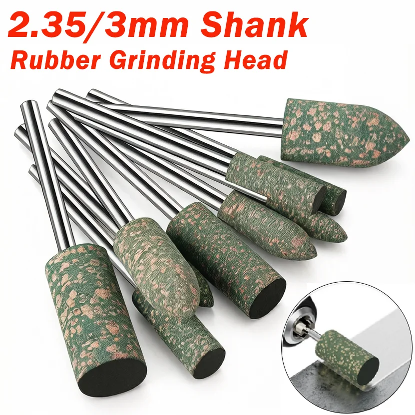 Rubber Polishing Head Wheel Head Abrasive Mounted 2.35mm/3mm Shank Rubber Grinding Head for Rotary Tools Dremel Accessories
Rubber Polishing Head Wheel Head Abrasive Mounted 2.35mm/3mm Shank Rubber Grinding Head for Rotary Tools Dremel Accessories