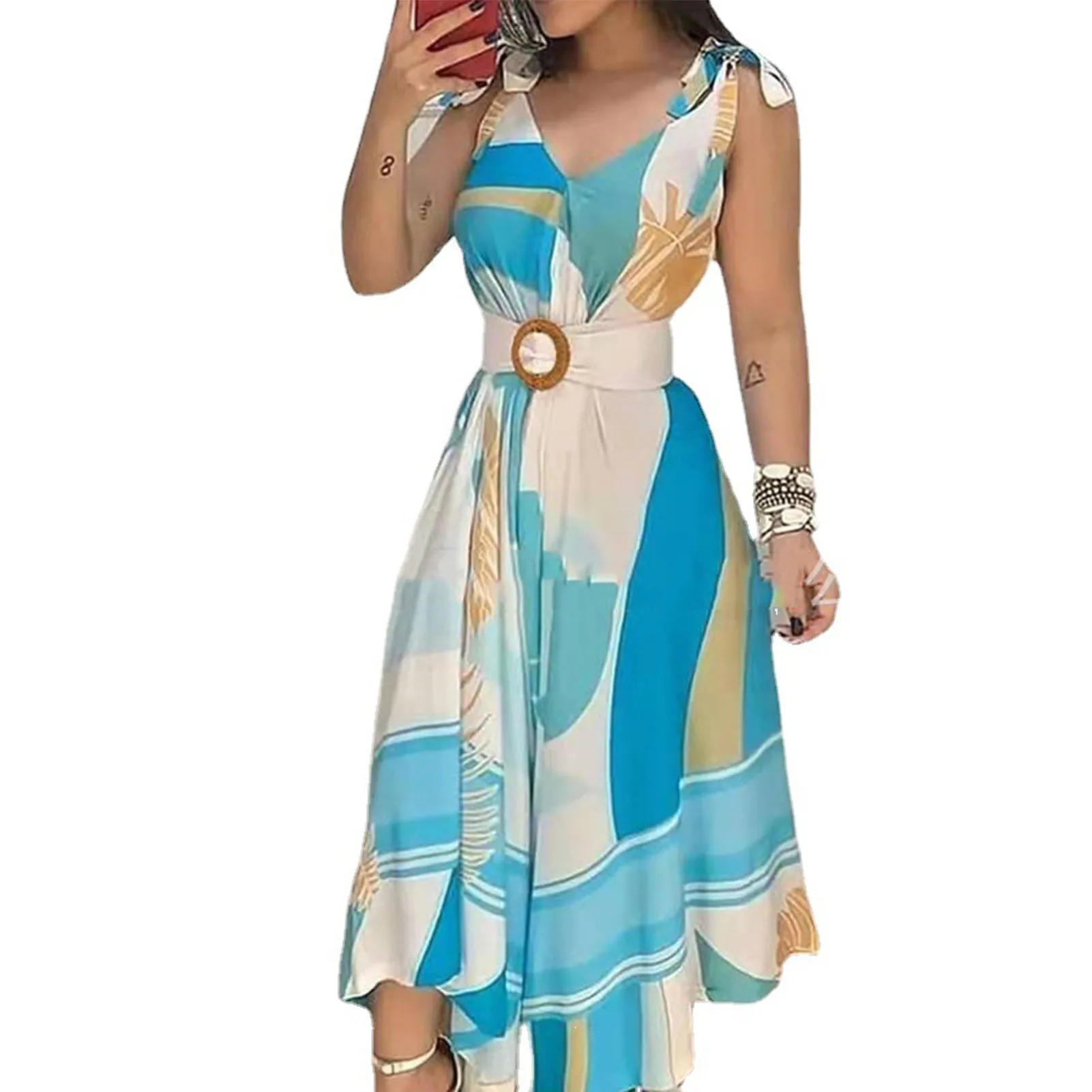 Summer Slim Fit Sleeveless Dress Floral Printed Retro Sleeveless Dress for School Business Dating
Summer Slim Fit Sleeveless Dress Floral Printed Retro Sleeveless Dress for School Business Dating