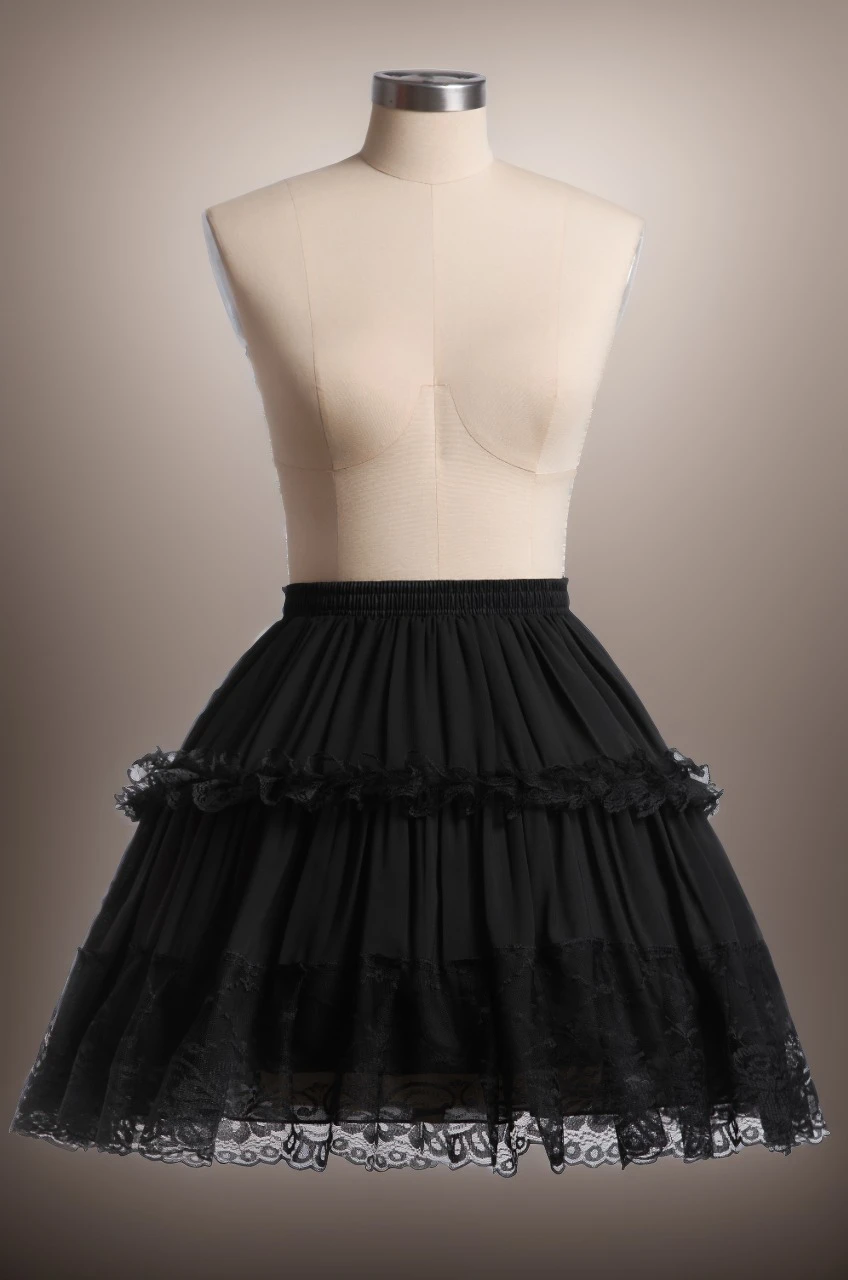 White Black Taffeta Petticoat Layered Lace Ruffled Trim Short Tutu Skirt Elastic Waist Lolita Cosplay Ball Gown Underskirt
White Black Taffeta Petticoat Layered Lace Ruffled Trim Short Tutu Skirt Elastic Waist Lolita Cosplay Ball Gown Underskirt