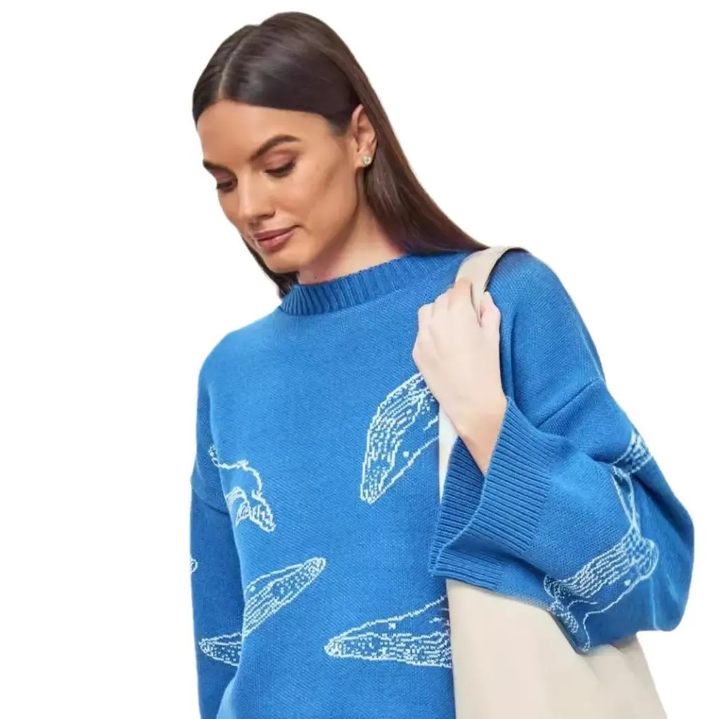 Women's Loose round Neck Long Sleeve Casual Pullover Sweater Fashion Knitted Shirt by
Women's Loose round Neck Long Sleeve Casual Pullover Sweater Fashion Knitted Shirt by