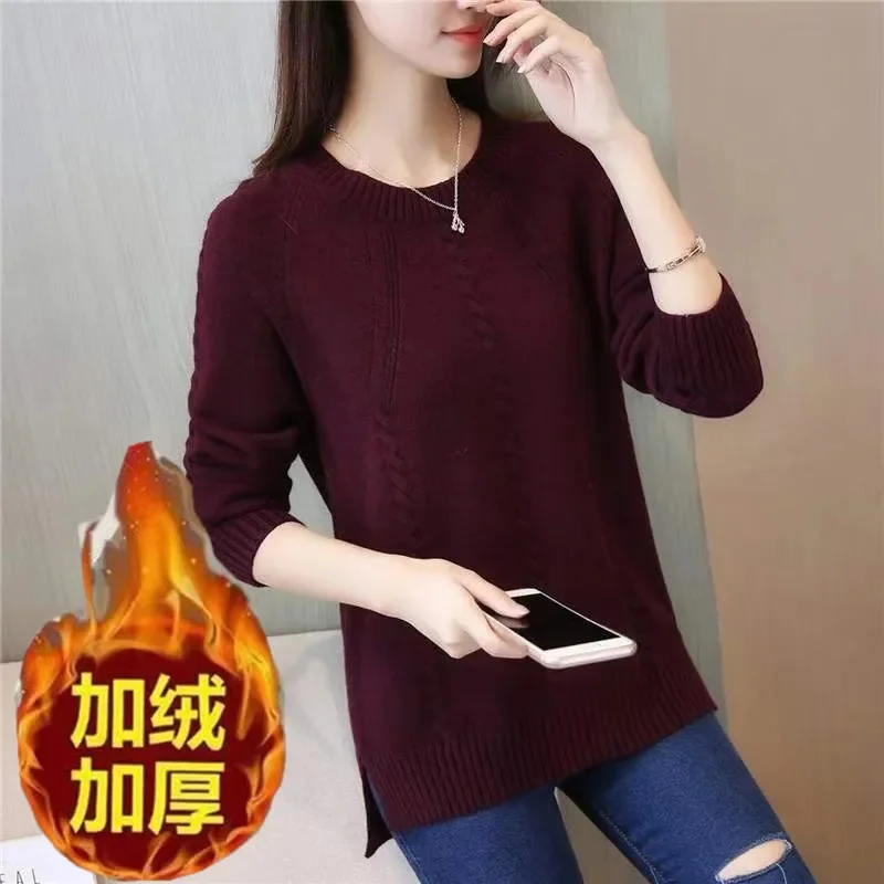 Pullover Sweater Women's Autumn Winter New Coat Round Neck Knitwear Twist Short Bottoming Shirt Female Jackets Korean Loose Tops
Pullover Sweater Women's Autumn Winter New Coat Round Neck Knitwear Twist Short Bottoming Shirt Female Jackets Korean Loose Tops