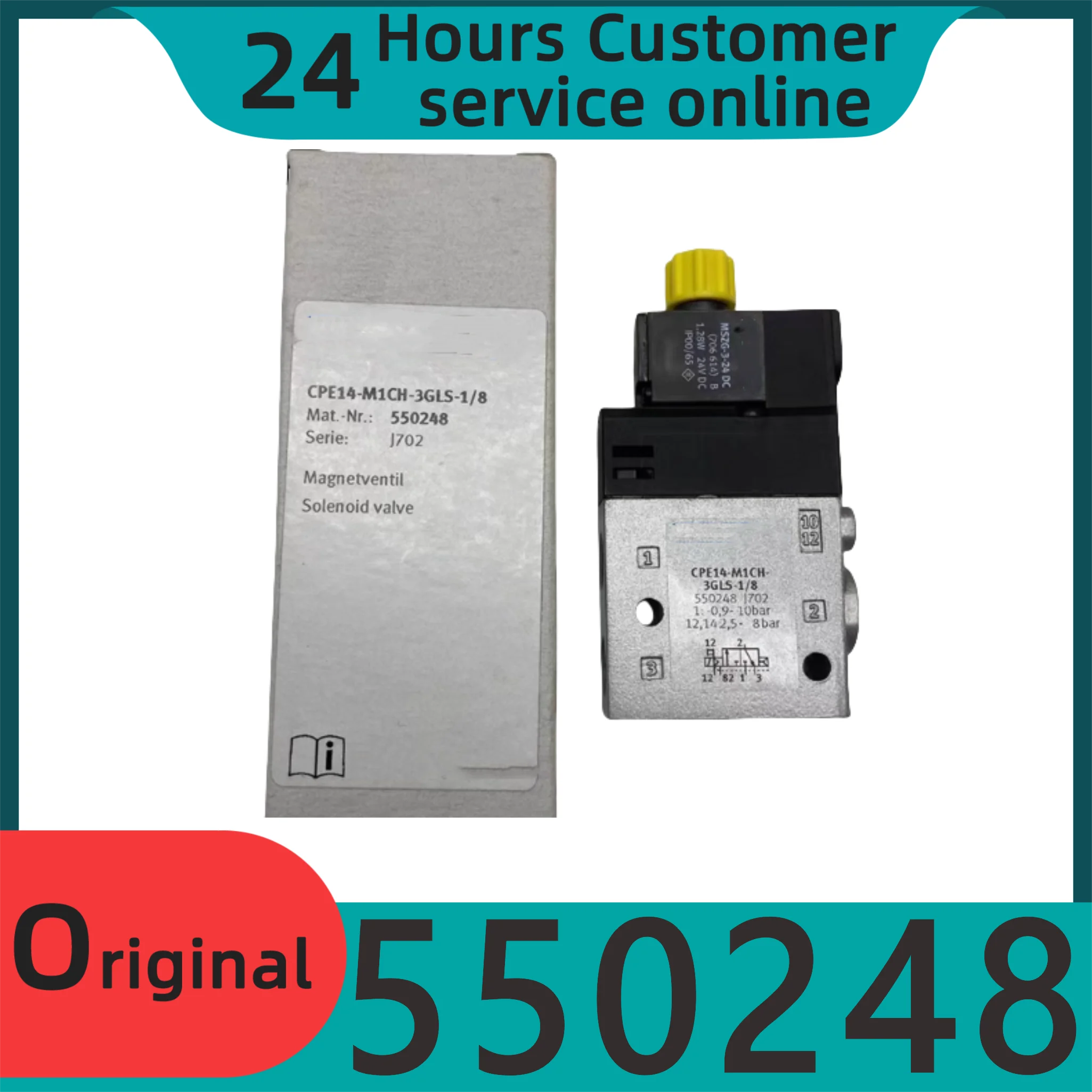Brand new original valve island solenoid valve CPE14-M1CH-3GLS-1/8 550247 550248
Brand new original valve island solenoid valve CPE14-M1CH-3GLS-1/8 550247 550248