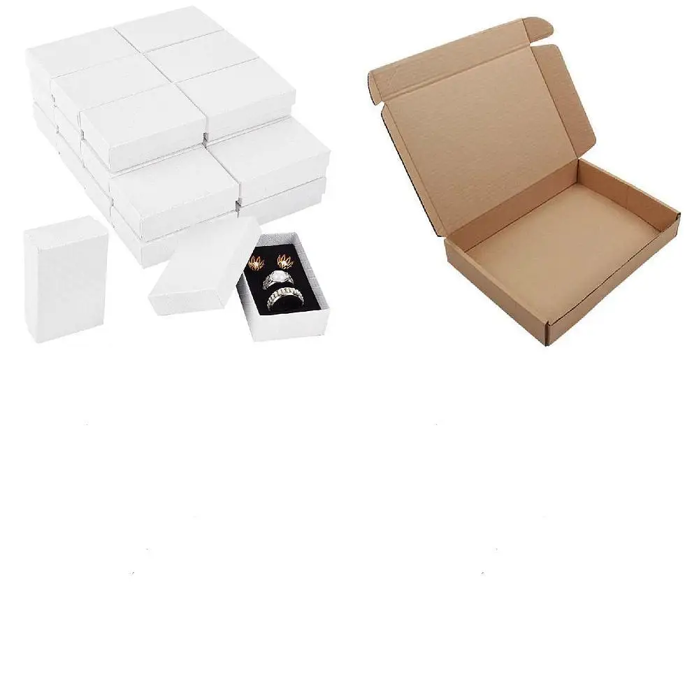 24Pcs Cardboard Jewelry Boxes with Sponge Pad Inside Rectangle with Rhombus for Anniversaries Wedding Birthday White
24Pcs Cardboard Jewelry Boxes with Sponge Pad Inside Rectangle with Rhombus for Anniversaries Wedding Birthday White