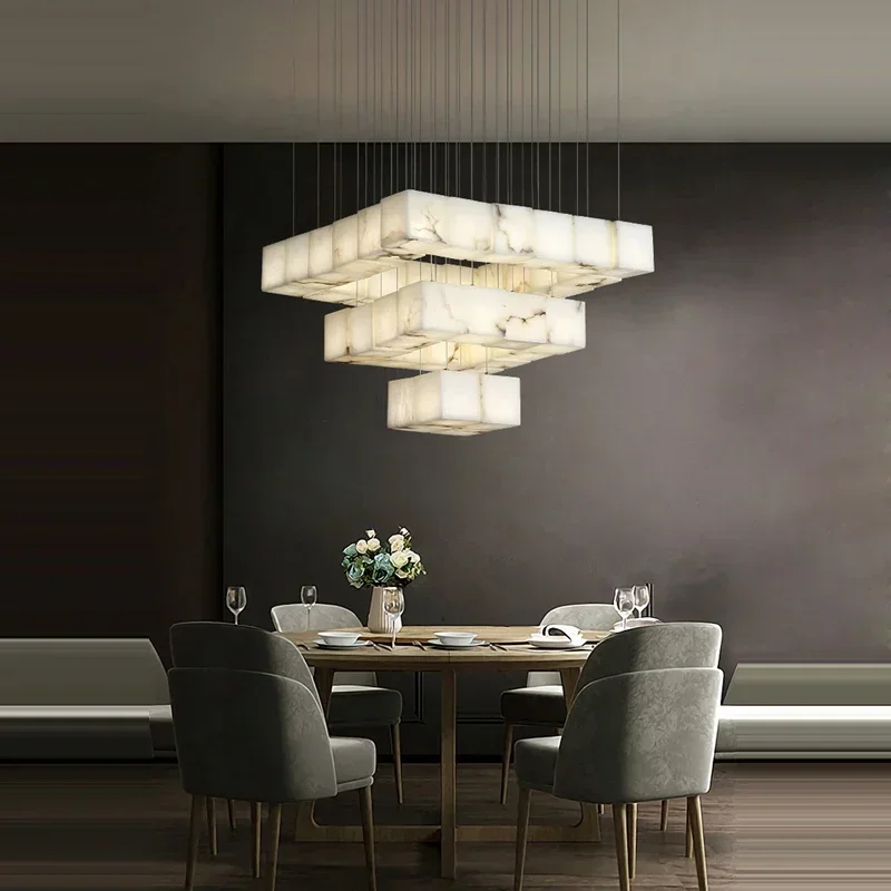 Modern luxury natural marble cube LED pendant light villa Nordic home decoration dining table lighting Snowstone pendant light
Modern luxury natural marble cube LED pendant light villa Nordic home decoration dining table lighting Snowstone pendant light
