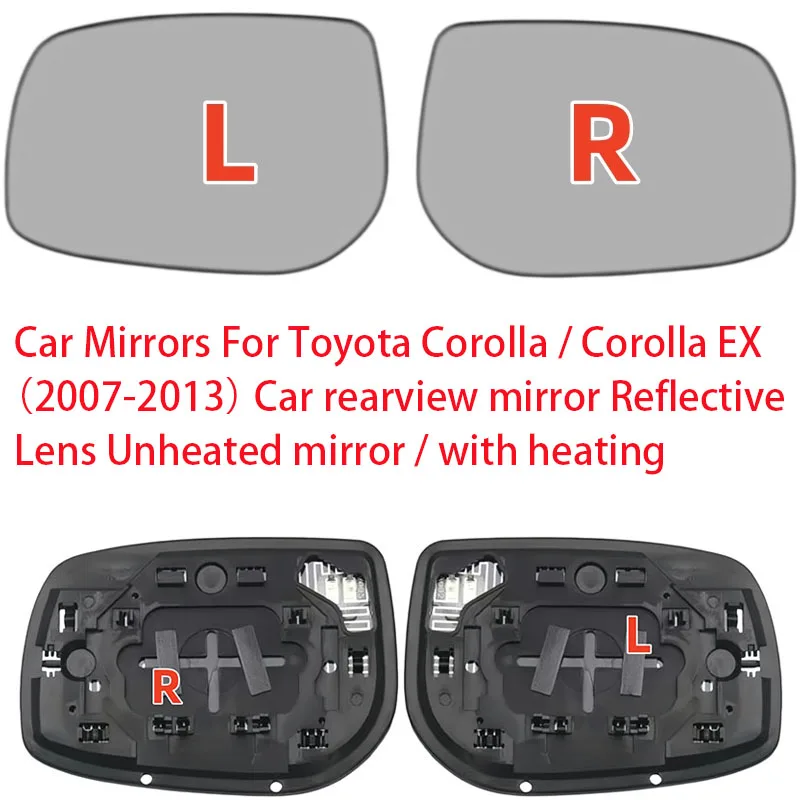 Car Mirrors for Toyota Corolla EX (2007-2013) Rearview Mirror with Reflective Lens Unheated / With Heating
Car Mirrors for Toyota Corolla EX (2007-2013) Rearview Mirror with Reflective Lens Unheated / With Heating