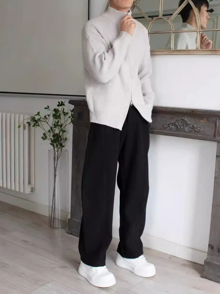 Мужские свободные брюки с широкими штанинами, осенне-зимние утепленные повседневные прямые длинные брюки, шерстяные брюки, удобные, свободного кроя
Мужские свободные брюки с широкими штанинами, осенне-зимние утепленные повседневные прямые длинные брюки, шерстяные брюки, удобные, свободного кроя