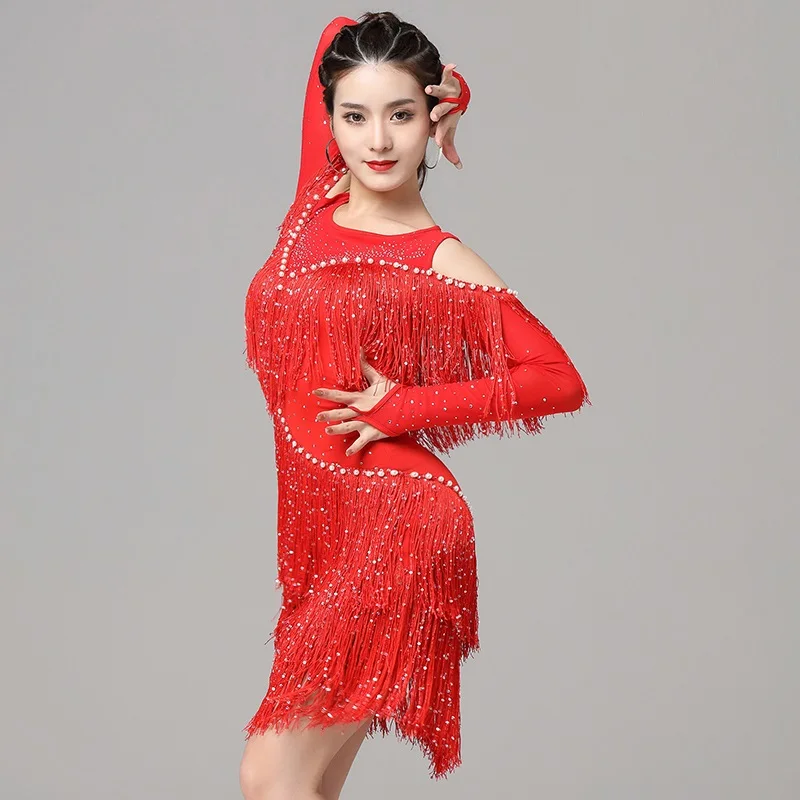 X107 Latin Dance Dress Performance Clothes Girls Sequin Tassel Competition Clothes Adult Latin Dance Costumes Dress Tassel Suit
X107 Latin Dance Dress Performance Clothes Girls Sequin Tassel Competition Clothes Adult Latin Dance Costumes Dress Tassel Suit