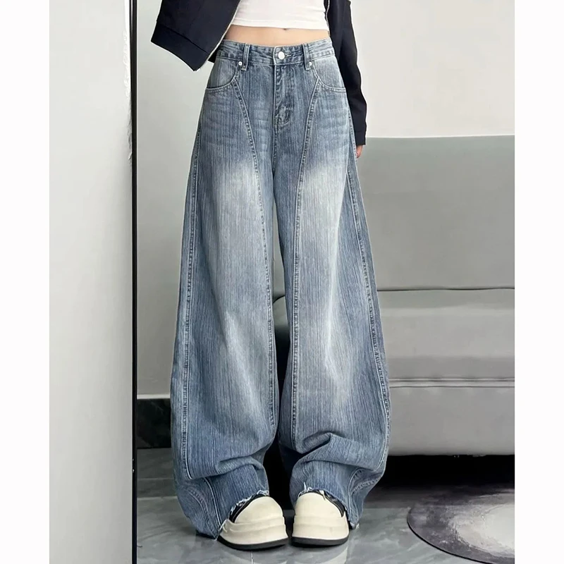 2026 Female Retro Blue Wide Leg Jeans Women Ins Fashion Baggy Denim Trousers Girls Chic Designer Comfortable Pants
2026 Female Retro Blue Wide Leg Jeans Women Ins Fashion Baggy Denim Trousers Girls Chic Designer Comfortable Pants