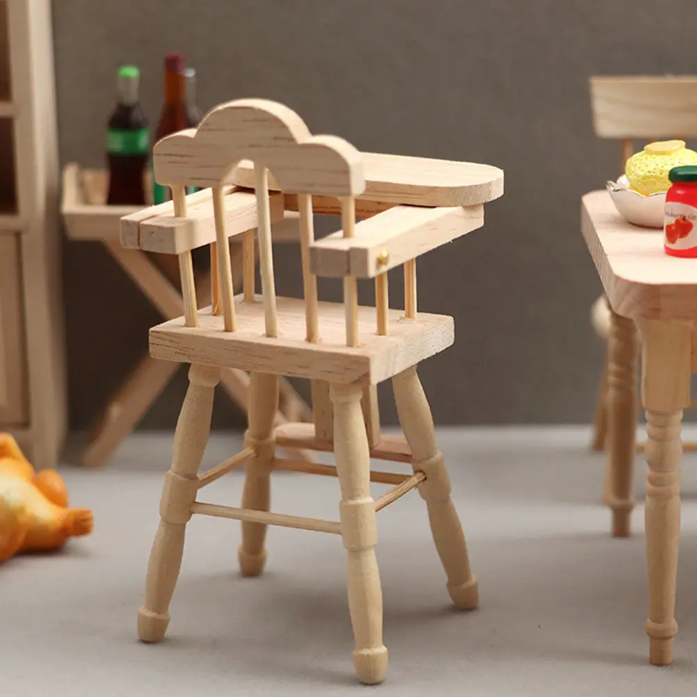 Деревянный стульчик для кормления, прочный, легкий, миниатюрный, аксессуар для детской мебели, стильное украшение для комнаты, подарок
Деревянный стульчик для кормления, прочный, легкий, миниатюрный, аксессуар для детской мебели, стильное украшение для комнаты, подарок