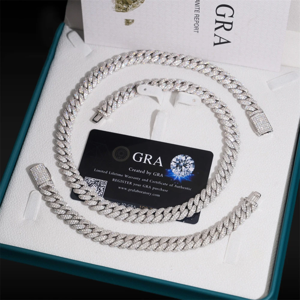 10mm Icedminer VVS Moissanite Cuban Link Chain Iced Out Necklaces For Men Women S925 Silver Choker Pass Tester Hip Hop Jewelry
10mm Icedminer VVS Moissanite Cuban Link Chain Iced Out Necklaces For Men Women S925 Silver Choker Pass Tester Hip Hop Jewelry