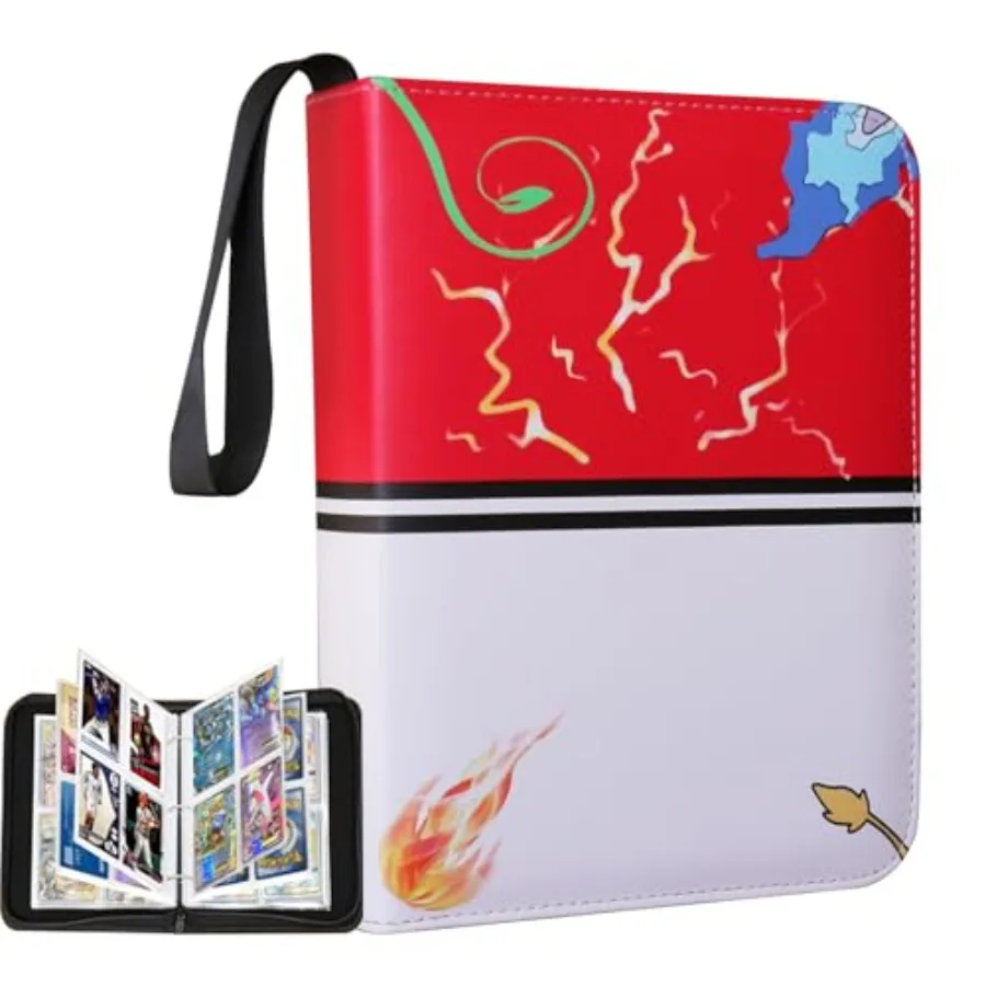 Trading Card Binder with Zipper, 400 Card Holder Album, PU Leather Card Collection Book, Fits Standard Size Trading Cards, Spor
Trading Card Binder with Zipper, 400 Card Holder Album, PU Leather Card Collection Book, Fits Standard Size Trading Cards, Spor