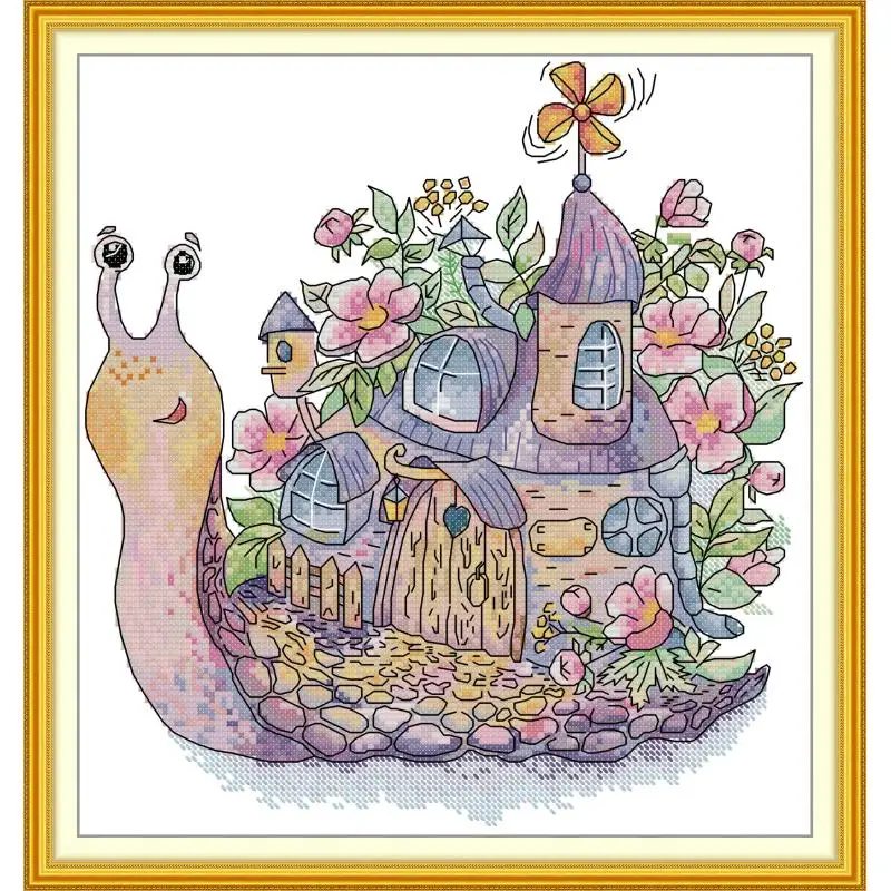 Maydear Full Cross Stitch Kit, 11CT/14CT/16CT/9CT Aida Fabric,DMC Threads Sewing Pattern Embroidery Set-Snail House
Maydear Full Cross Stitch Kit, 11CT/14CT/16CT/9CT Aida Fabric,DMC Threads Sewing Pattern Embroidery Set-Snail House