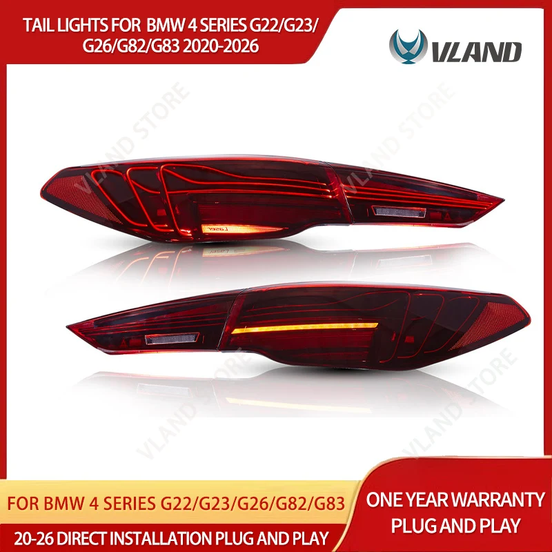 20-26 4 Series G22 G23 G26 G82 G83 VLAND LED Laser Tail Lights Rear Lamps Assembly Set of 2
20-26 4 Series G22 G23 G26 G82 G83 VLAND LED Laser Tail Lights Rear Lamps Assembly Set of 2