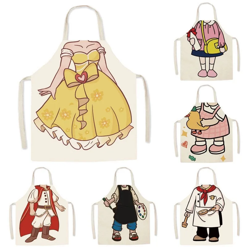 Creative funny cartoon princess apronLinen apron for painting, anti-fouling and anti-dirty overalls, kitchen hot pot bibs
Creative funny cartoon princess apronLinen apron for painting, anti-fouling and anti-dirty overalls, kitchen hot pot bibs