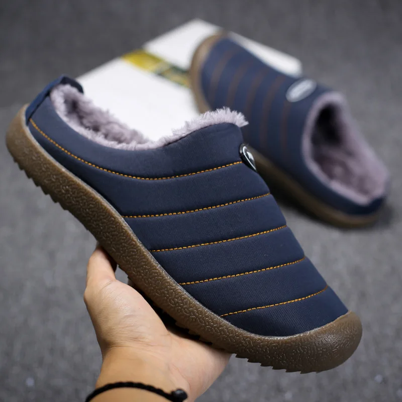 Waterproof Cotton Slippers for Men and Women Large Size Winter Plus Velvet Shoes Indoor and Outdoor Half Drag Cotton Shoes
Waterproof Cotton Slippers for Men and Women Large Size Winter Plus Velvet Shoes Indoor and Outdoor Half Drag Cotton Shoes