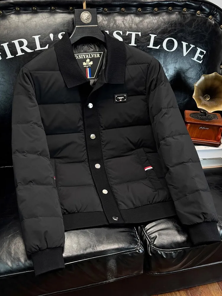 Men's Knitted Stand Collar down Jaet Lightweight Luxury Trendy Brand White Du down Slim Fit Outerwear Faion Urban Sle
Men's Knitted Stand Collar down Jaet Lightweight Luxury Trendy Brand White Du down Slim Fit Outerwear Faion Urban Sle