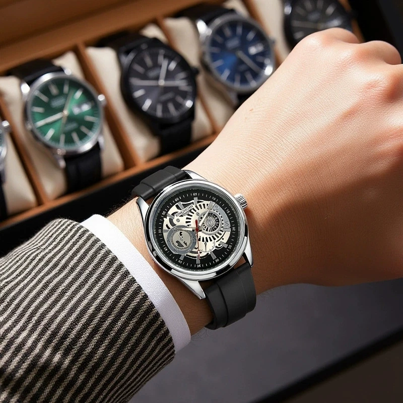 New Fashion Luxury Man Business Silicone Watch Men Sports Casual Quartz Watches Male Clock Militray Wristwatches Reloj Hombre
New Fashion Luxury Man Business Silicone Watch Men Sports Casual Quartz Watches Male Clock Militray Wristwatches Reloj Hombre