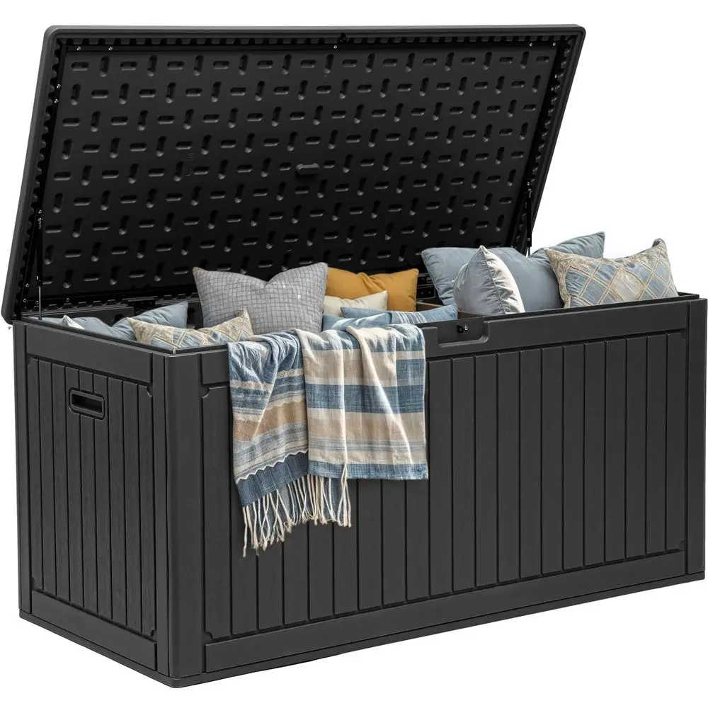 320 Gallon Large Deck Box with Divider amp Side Handles, Outdoor DoubleWall Storage for Patio Furniture Cushions, Garden Pool A
320 Gallon Large Deck Box with Divider amp Side Handles, Outdoor DoubleWall Storage for Patio Furniture Cushions, Garden Pool A