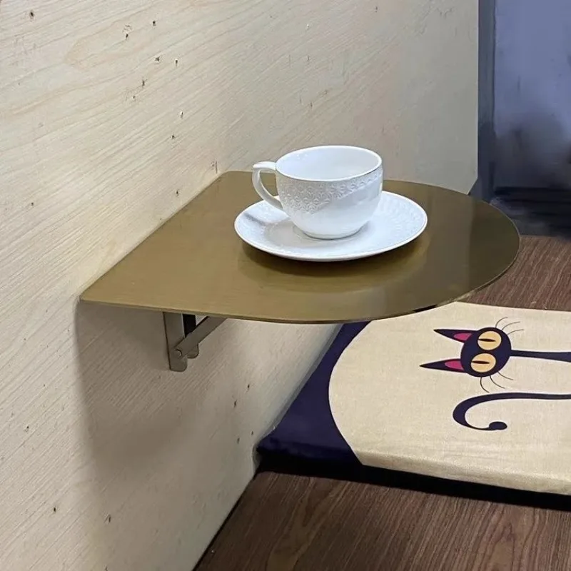 Modern simple milk tea shop stainless steel folding table creative coffee shop dessert shop wall folding small table
Modern simple milk tea shop stainless steel folding table creative coffee shop dessert shop wall folding small table