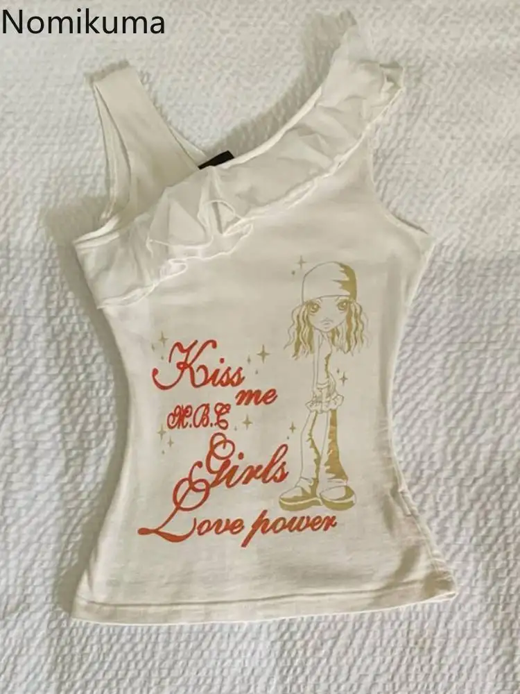 Y2k Tops Crop Tanks for Women Sleeveless Chic Simple Print Tees Smmer Camis Patchwork Gauze Ruffles Sweet Vest 2025 Ropa Mujer
Y2k Tops Crop Tanks for Women Sleeveless Chic Simple Print Tees Smmer Camis Patchwork Gauze Ruffles Sweet Vest 2025 Ropa Mujer