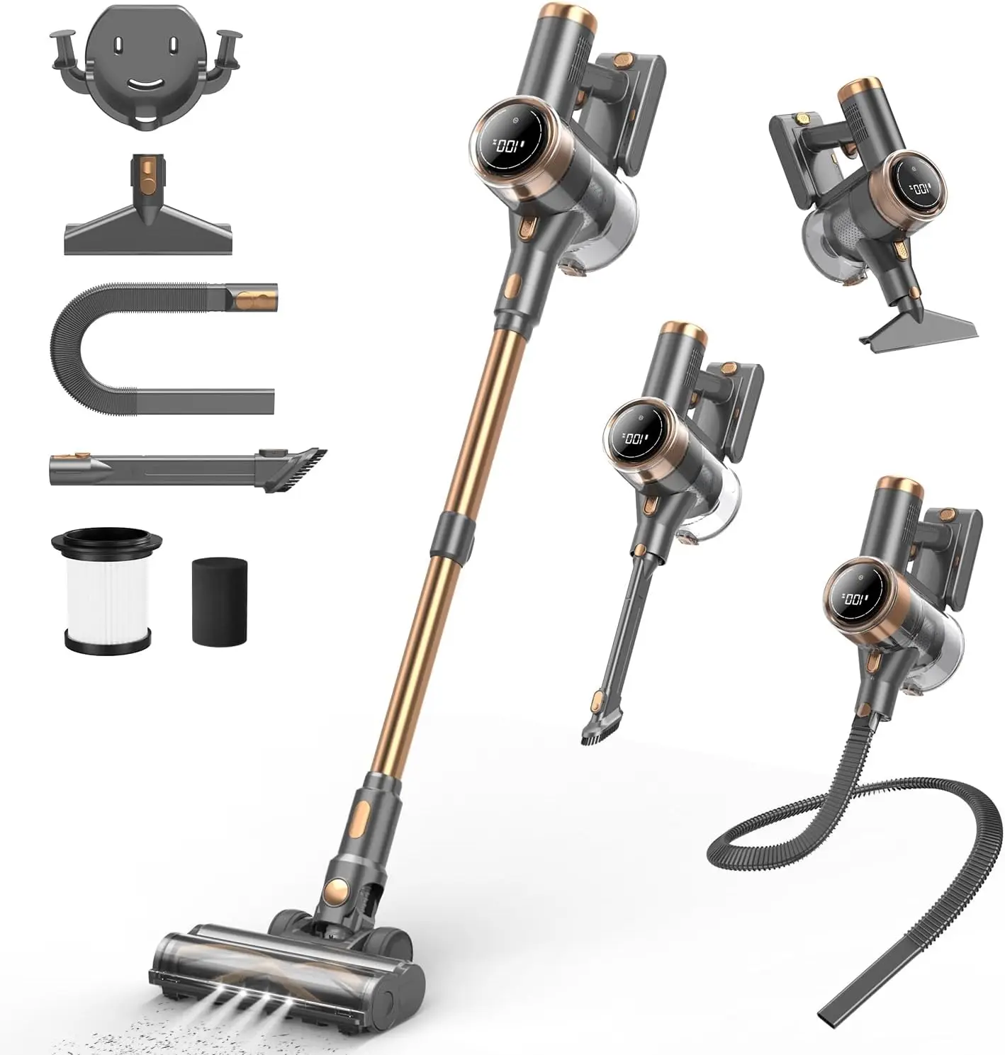 Cordless Stick Vacuum Cleaner, 10-in-1 Lightweight with 45min Runtime, Powerful Suction for Home Floors and Pet Hair
Cordless Stick Vacuum Cleaner, 10-in-1 Lightweight with 45min Runtime, Powerful Suction for Home Floors and Pet Hair