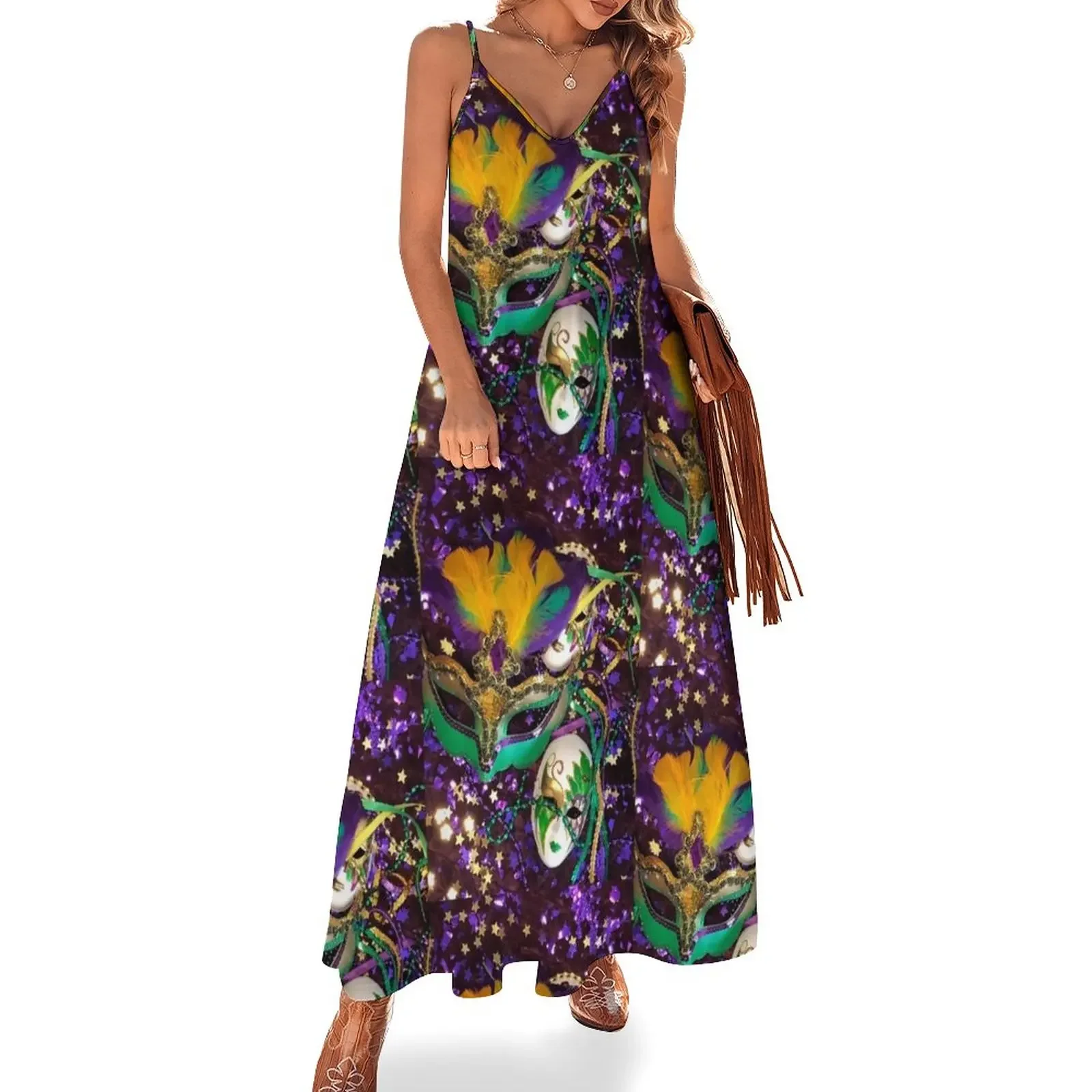 Mardi GrasCarnival V Sleeveless Dress wedding guest dress 2025 dress party night loose summer
Mardi GrasCarnival V Sleeveless Dress wedding guest dress 2025 dress party night loose summer