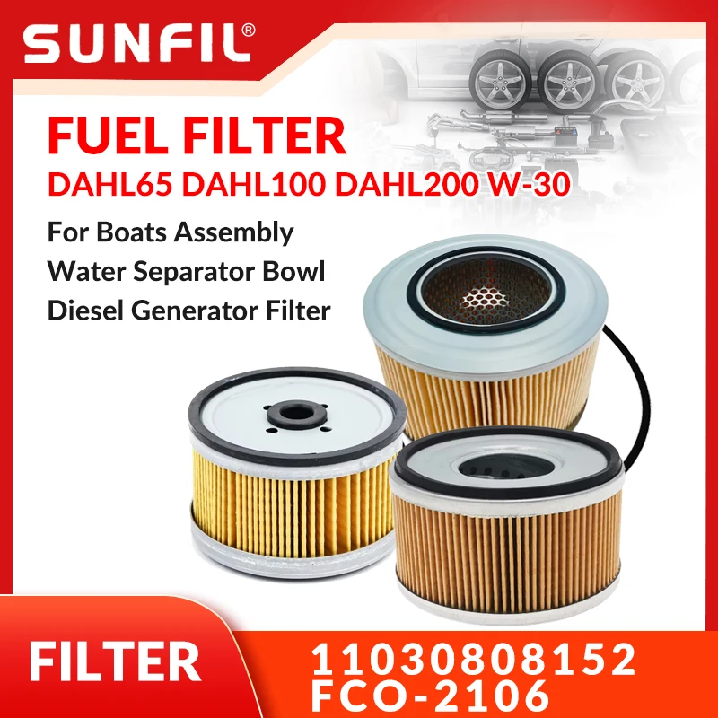 DAHL65 DAHL100 DAHL200 W-30 Fuel Filter For Boats 11030808152 FCO-2106 Assembly Water Separator Bowl Diesel Generator Filter
DAHL65 DAHL100 DAHL200 W-30 Fuel Filter For Boats 11030808152 FCO-2106 Assembly Water Separator Bowl Diesel Generator Filter
