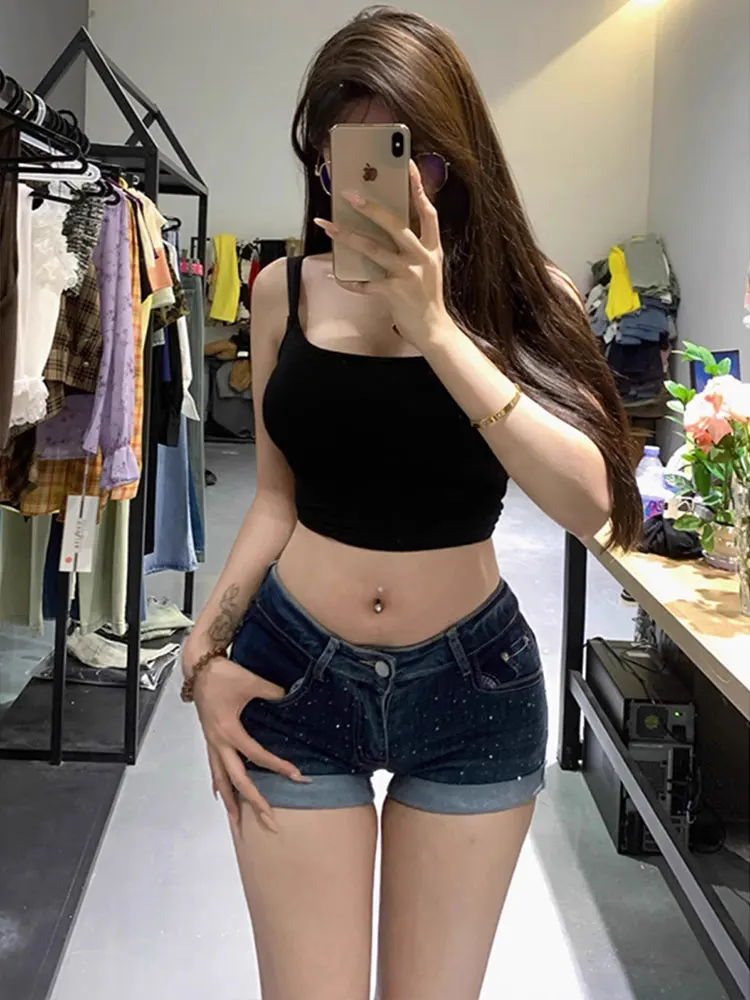 Low Waist Sexy Slimming Blue Jeans Shorts for plus Size Women Glittering Drill Casual Summer Pants Korean Style Commute
Low Waist Sexy Slimming Blue Jeans Shorts for plus Size Women Glittering Drill Casual Summer Pants Korean Style Commute