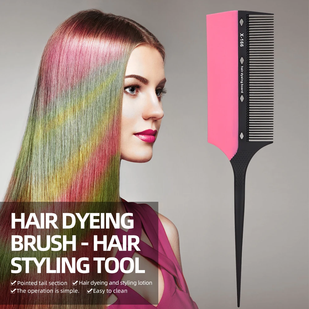 2-in-1 Hair Dye Brush & Sectioning Comb Salon Styling Tool Tail Comb Dual-Sided Fine-Tooth & Tip-Tail Hairdressing Supplie
2-in-1 Hair Dye Brush & Sectioning Comb Salon Styling Tool Tail Comb Dual-Sided Fine-Tooth & Tip-Tail Hairdressing Supplie