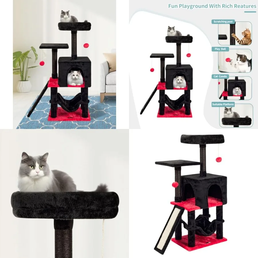 Gothic Cut Cat Tree with Coffin Bed for Indoor Cats Cat Tower with Scratching Post Modern Activity House for Large Cats Condo w
Gothic Cut Cat Tree with Coffin Bed for Indoor Cats Cat Tower with Scratching Post Modern Activity House for Large Cats Condo w