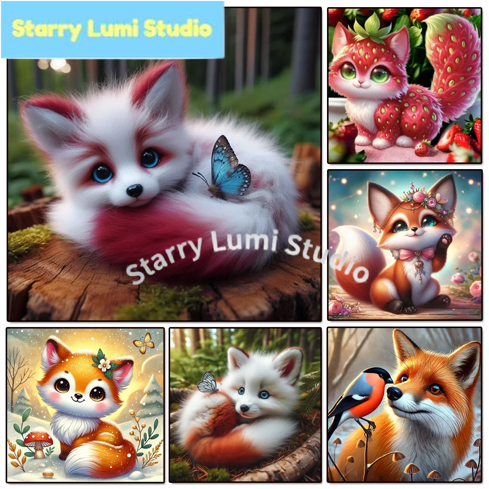 New Diamond Painting Art Diamond Mosaic Cute cartoon little fox Rhinestone Picture Embroidery Cross Stitch Kits Home Decor
New Diamond Painting Art Diamond Mosaic Cute cartoon little fox Rhinestone Picture Embroidery Cross Stitch Kits Home Decor