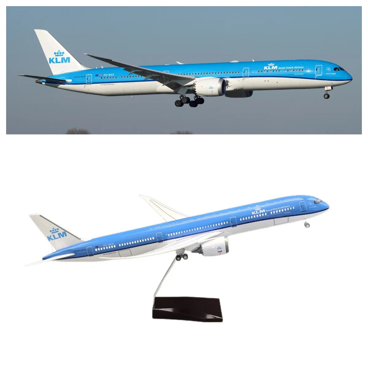43CM scale aircraft KLM Royal Dutch B787-10 Passenger airplane Model W Light & Wheel(Touch Or Sound Control) For Gift Collection
43CM scale aircraft KLM Royal Dutch B787-10 Passenger airplane Model W Light & Wheel(Touch Or Sound Control) For Gift Collection